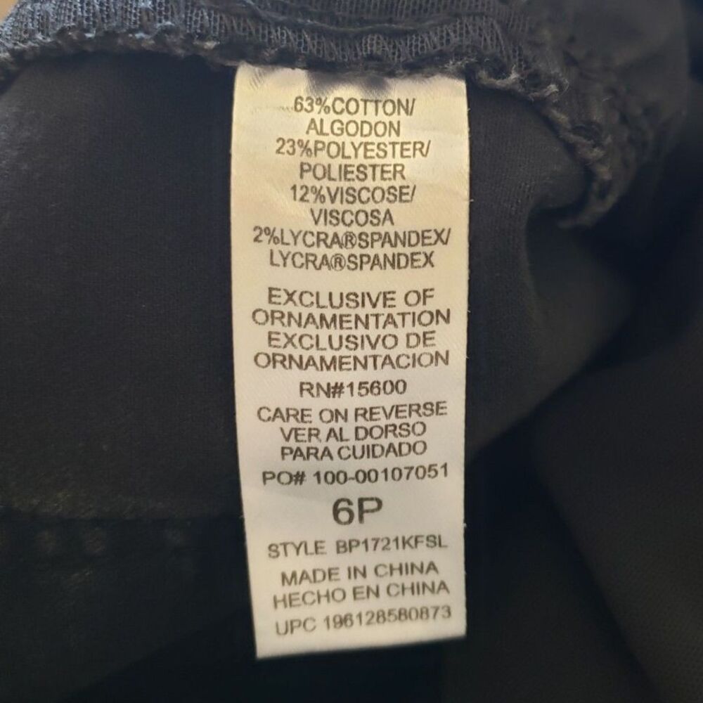 Democracy - "Ab" Solution Jeans - Kick Flare / Ankle - Black - Petite Size 6p - Picture 8 of 8